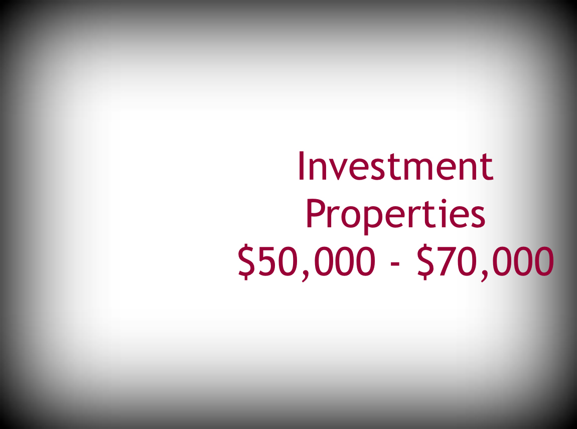 Investment Properties between $50,000 to $70,000